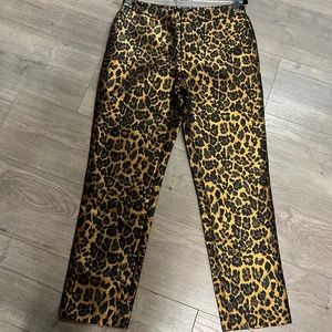 NWT Gold Leopard Jeans FRNCH SIZE Medium
